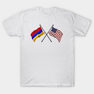 Armenian and USA Flags T-Shirt